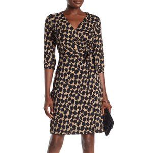 Julian Two Geometric Print [TRUE] Wrap Dress